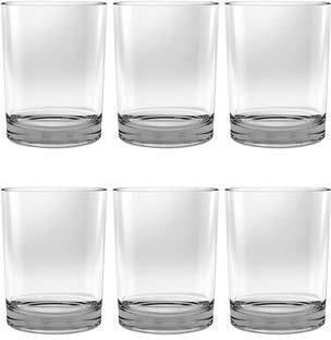 Abode Homewares Montana Acrylic Heavy Base Drinking Glass - Clear - 16.5 oz - Set of 6