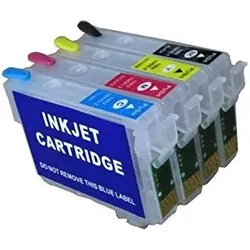Wiederbefüllbare Tintenpatronen wie Epson T1291-T1294 mit Auto Reset Chips