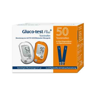 Aristo Pharma GmbH GLUCO TEST Plus Blutzuckerteststreifen 50 St 07702165