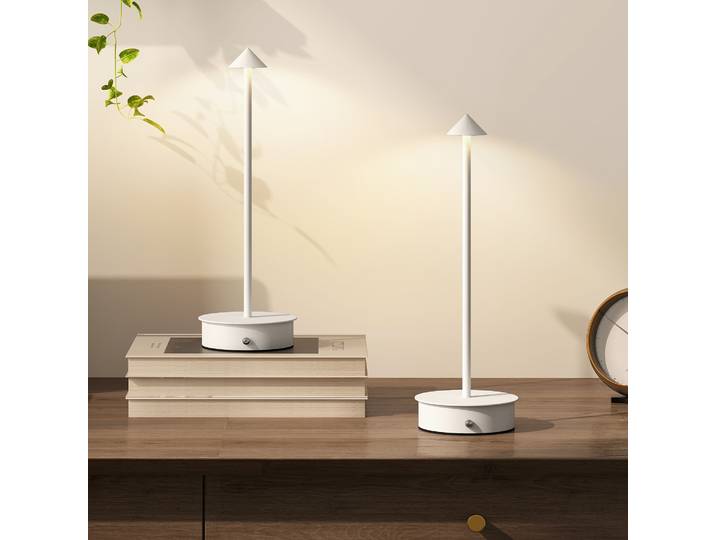 HOMCOM Lot 2 Lampes LED Tactiles USB Lumière Réglable Blanc