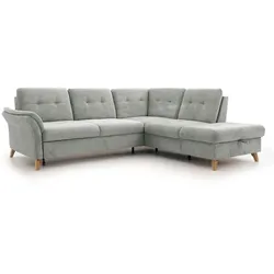 sit & more Ecksofa Göteborg Stoff Grau Steel