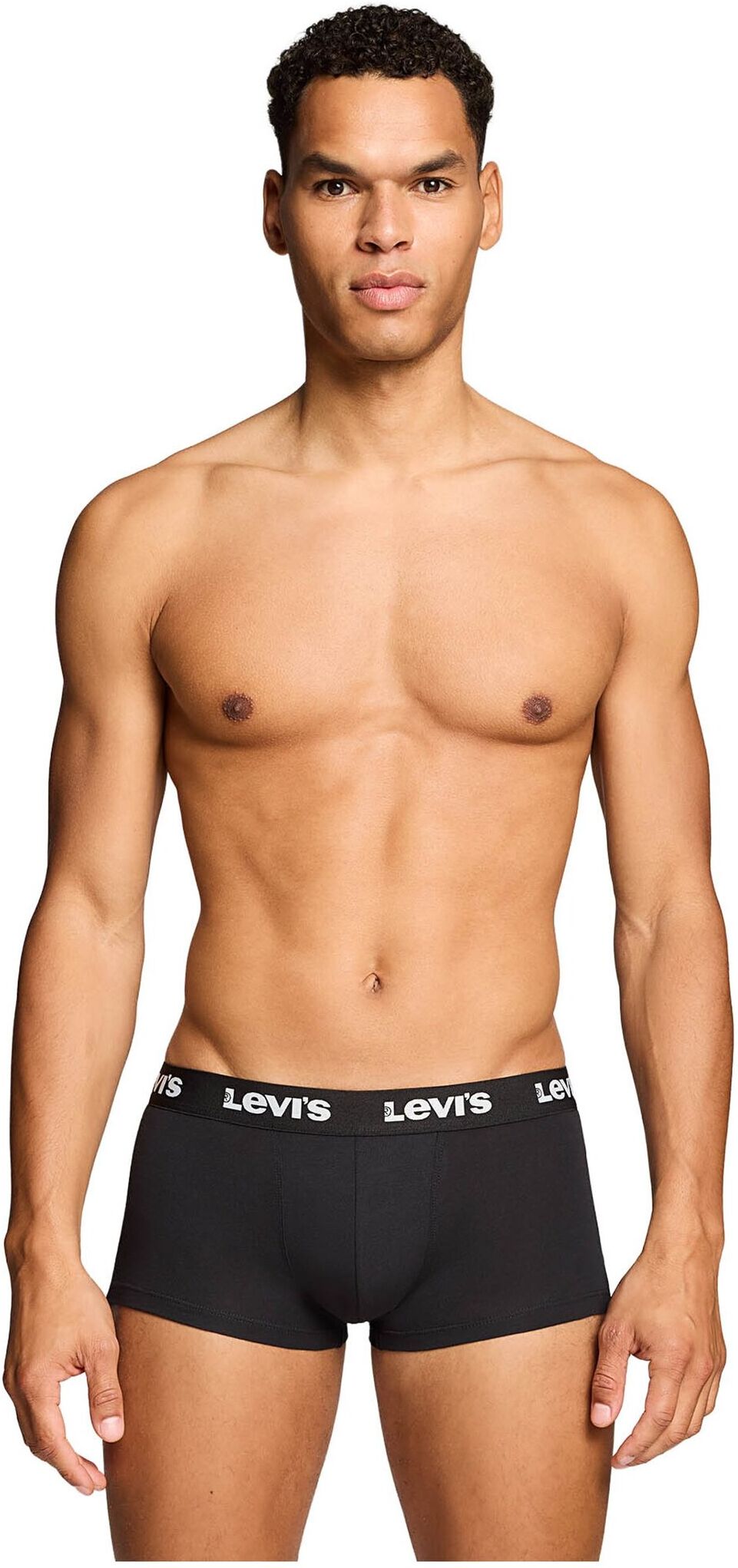 Boxershorts LEVI'S "Boxershort Repeat Logo Trunk 2P 2er Pack", Herren, Gr. L, schwarz, Obermaterial: 95% Baumwolle CO. 5% Elasthan EL., Unterhosen