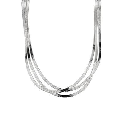 Kette ohne Anhänger LIEBESKIND BERLIN "LJ-0716-N-45, LJ-0717-N-45", silber (edelstahlfarben), Halsketten, Damen, Edelstahl, L: 45