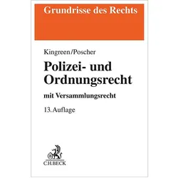 Polizei- und Ordnungsrecht, Fachbücher von Bodo Pieroth, Bernhard Schlink, Michael Kniesel, Thorsten Kingreen, Ralf Poscher