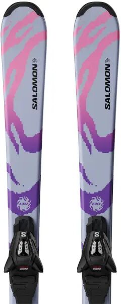 Junior Skis Salomon Qst Cosmic Sky M + C5 GW (140cm - Blue)  - Blue;Pink;Purple