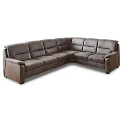ComfortPlan Ecksofa Mafalda Mikrofaser Braun Nougat