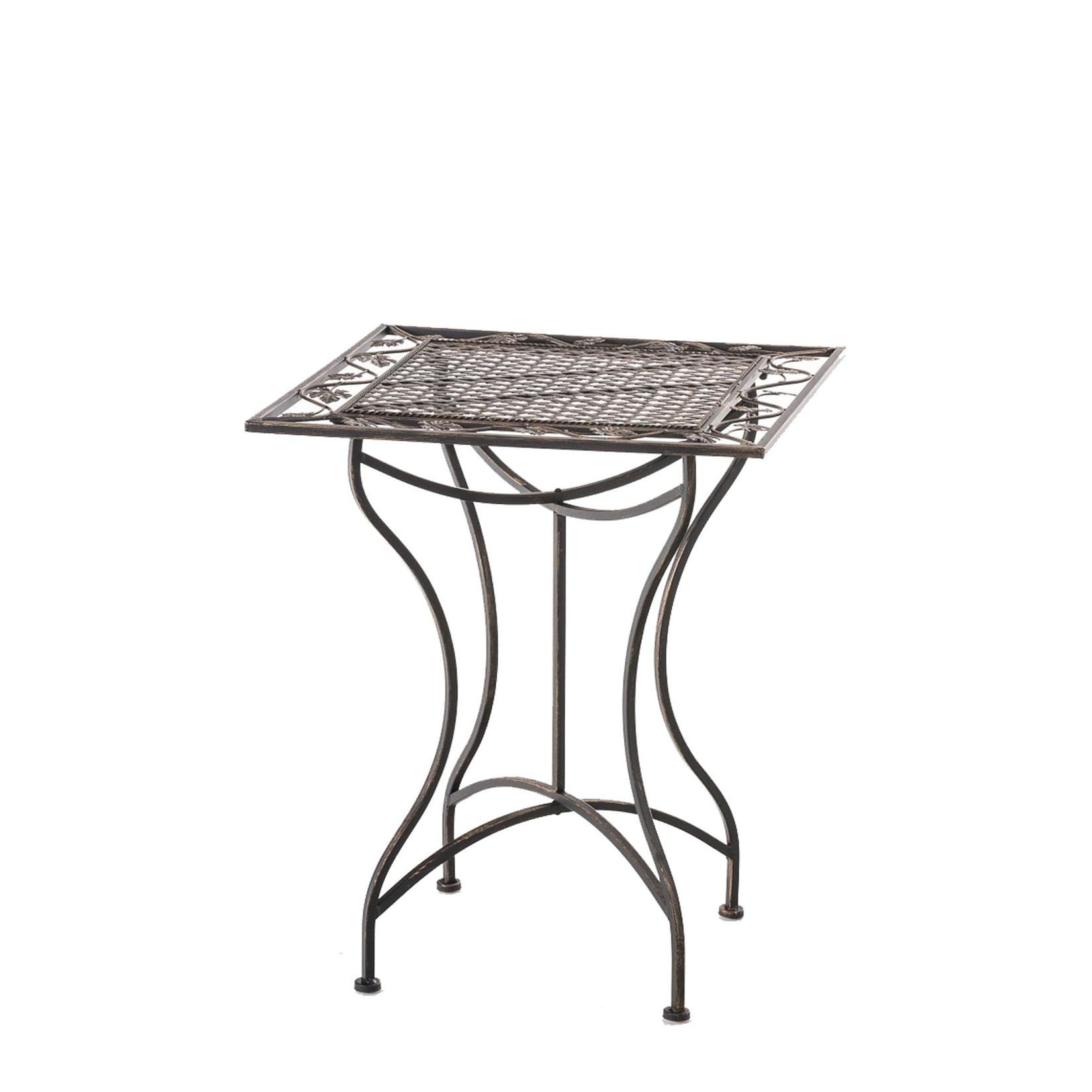 CLP Gartentisch Asina quadratisch 60x60 cm, romantischer Bistrotisch im Jugendstil, Beistelltisch aus Eisen, für Terrasse, Balkon und Garten