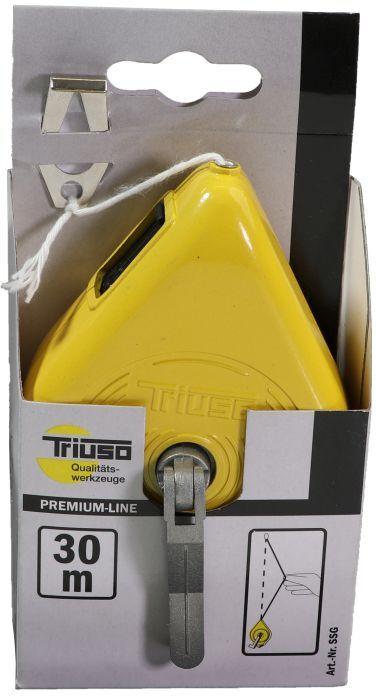 TRIUSO Schlagschnurgerät / Senklot Premium-Line, schwere Metallausführung, 30 m