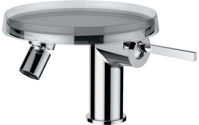 LAUFEN Kartell Einhebel-Bidetmischer mit Deco Disc H3413310041111, mit Ablaufgarnitur