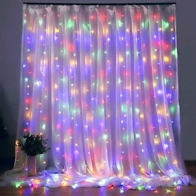 Uplift Picks GlowCascade LED Curtain Lights 3M 4M 6M USB Fairy Lights With Remote multicolor 4x3 M