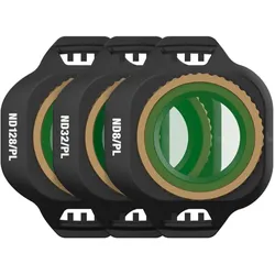 PolarPro Mini 5 Pro – Vivid Collection (ND8/PL, ND32/PL, ND128/PL), Action Cam Zubehör, Schwarz