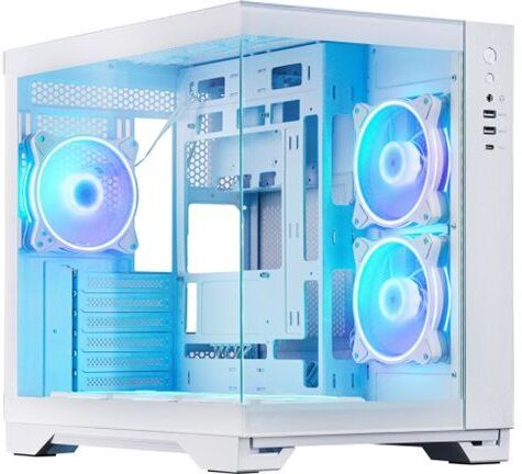 Chieftec visio white dual-chamber tg atx