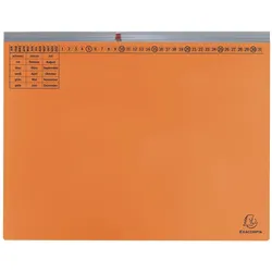 Exacompta 370109B 25x Exaflex Premium Hängehefter 1 Abheftv. Linksheftung - Orange