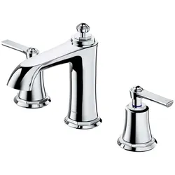 Omnires, Duscharmatur + Badewannenarmatur, Armance 3-Loch-Waschtischarmatur, freistehend, Chrom