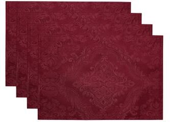 Porch & Den "Threadmade Pamela Damask Placemat (Set of 4) - 13""x19"""