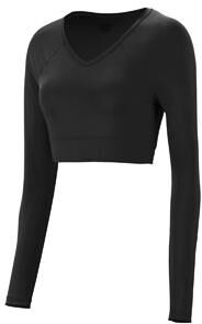Augusta Sportswear 9012 Athletic Women's V-Neck Liner T-Shirt in Black size Large   Spandex