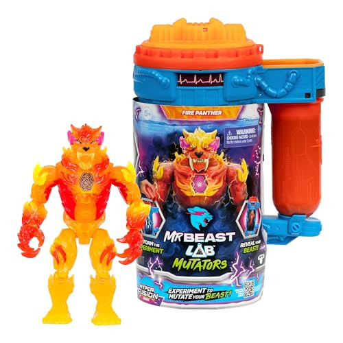 MrBeast Lab Hyper Fusion Mutators Fire Panther Figure - Flame - 13 cm