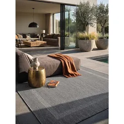 Flachgewebe-Teppich Polypropylen Anthrazit 200x280 cm - BORNO   Kadima