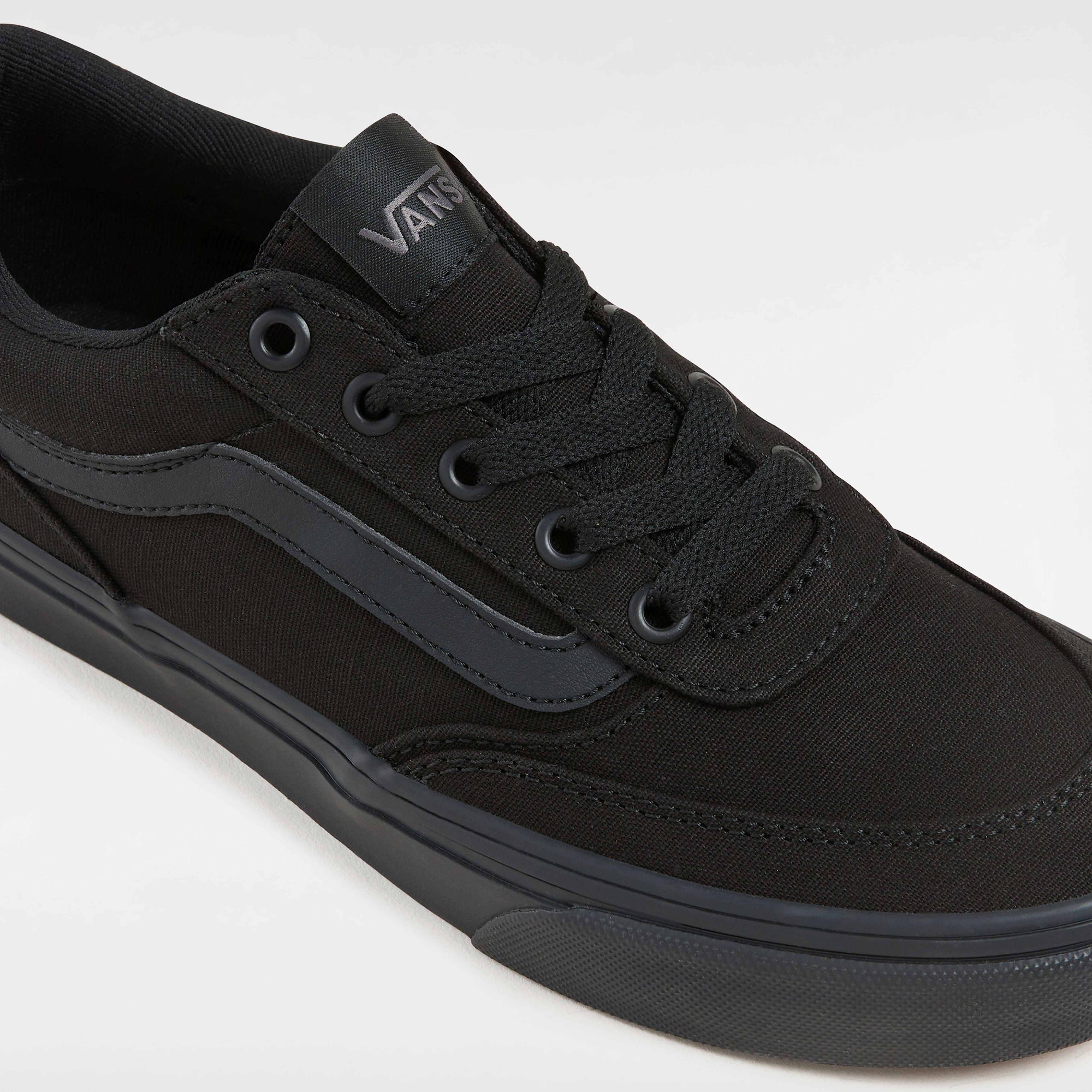 Sneaker VANS "Brooklyn LS", Damen, Gr. 37, schwarz (bka, canvas schwarz, schwarz), Textil, Schuhe Sneaker, vom Vans Old Skool inspiriert bka, canvas schwarz, schwarz 37