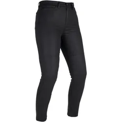 Oxford, Motorradhose, Damen zugelassene Wax genehmigte AA Wachs-Jegging, Schwarz, 42 Lang (Damen, Langgrössen, 42)