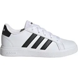 ADIDAS Kinder Halbschuhe Grand Court Lifestyle Tennis Lace-Up, Größe 34 in Weiß Weiß