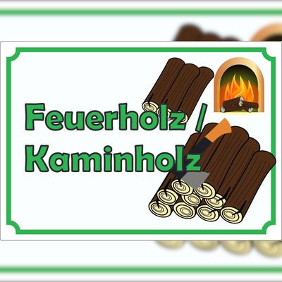 HB-Druck Werbeaufkleber Aufkleber Feuerholz A1 (594x841mm)