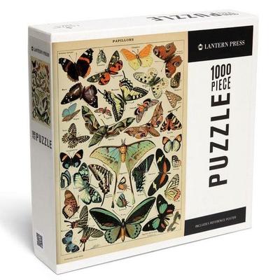 Butterflies - C - Vintage Bookplate - Adolphe Millot Artwork - 1000 Piece Puzzle