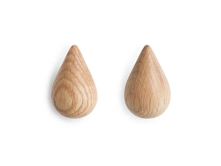 Normann Copenhagen - Dropit Wandhaken klein, natur (2er Set)