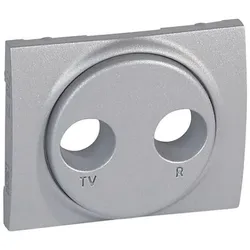 Legrand 771372 Abdeckung Antennen- Steckdose 2-Loch TV-R Galea soft Aluminium