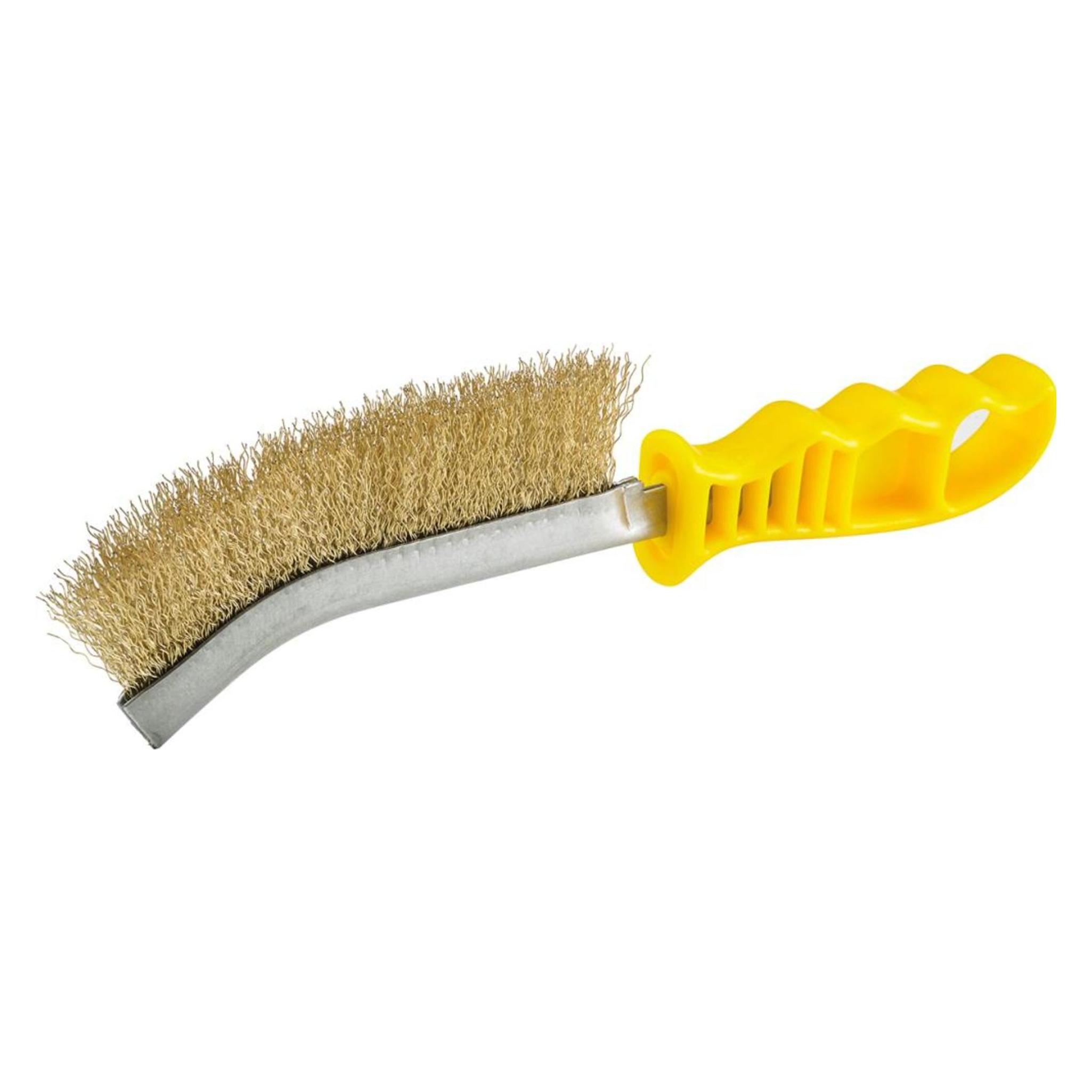 Magni Universal-Handdrahtbürste Messingdraht gewellt Kunststoffgriff 280 x 25 mm FORTIS (4063726000194)