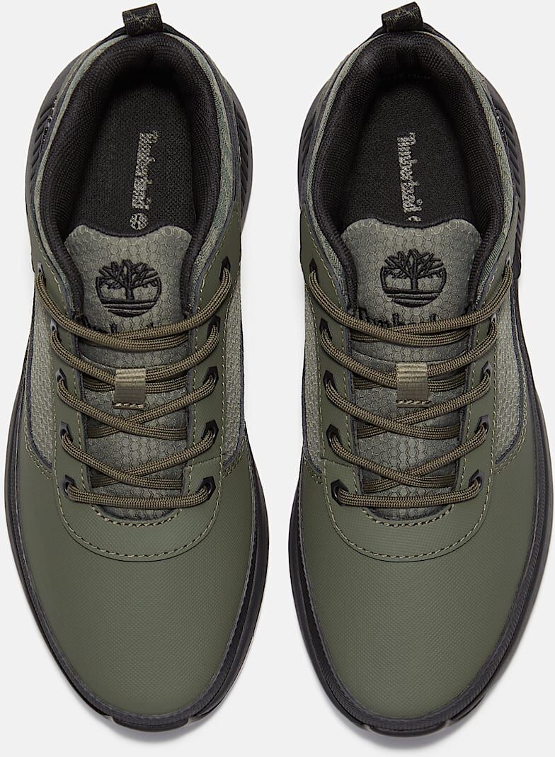 Schnürboots TIMBERLAND "Field Trekker Low", Jungen, Gr. 40, Synthetik, dunkelgrün, Leder, Schuhe Schnürboots, Winterstiefel, Schnürstiefel, Winterschuhe dunkelgrün 40, Synthetik