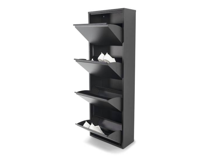 Spinder Billy 4 Schuhschrank Stahl Schwarz