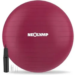 NEOLYMP Gymnastikball in 3 Größen S/M/L - bis 300 kg belastbar, Größe S (150 cm) in Rot Rot