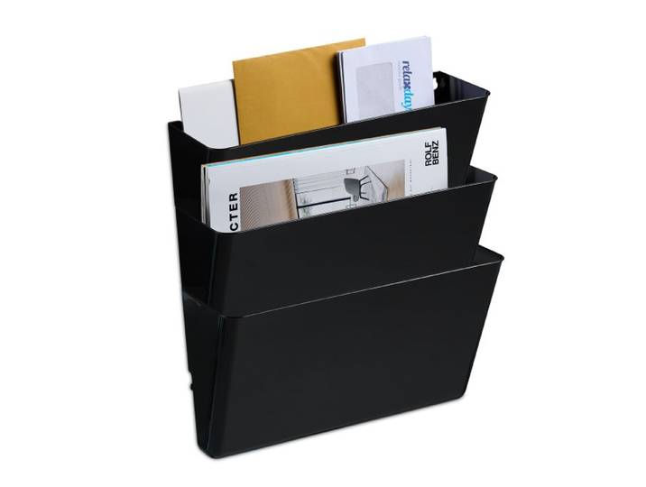 Relaxdays Zeitschriftenhalter Wand 3er Set