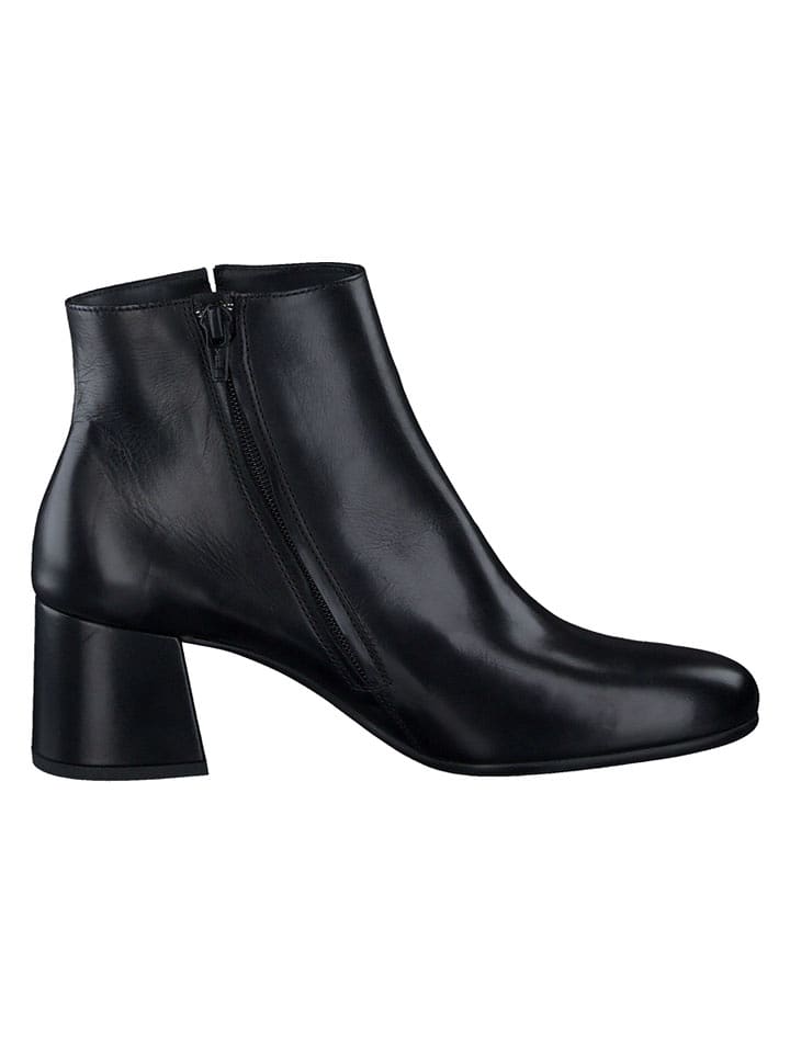 Paul Green Leder-Stiefeletten in Schwarz - 37,5