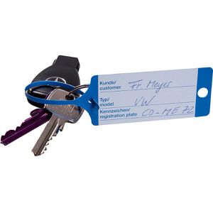 Eichner Schlüsselanhänger Fix, vorbedruckt, beschriftbar, blau, 215 x 55 x 40 mm, 100 Stück
