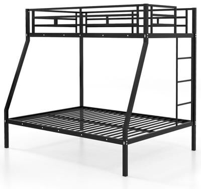 Costway Space-saving Metal Slatted Bed Frame for Teens and Adults Noise-free No Box Spring Needed-Black