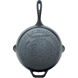 Gusseisenpfanne Induction 30cm für Feuer, Grill Cast Iron Skillet ohne PTFE, Victoria, 39653 Amazonía