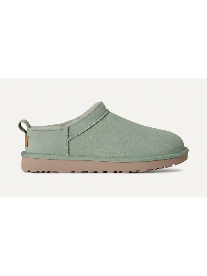 UGG Leder-Ankle-Boots "Classic Micro" in Grün - 39