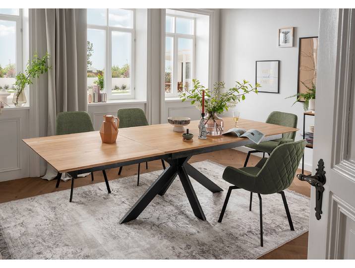home24 Uitschuifbare eettafel Noye 160 x 90cm bruin
