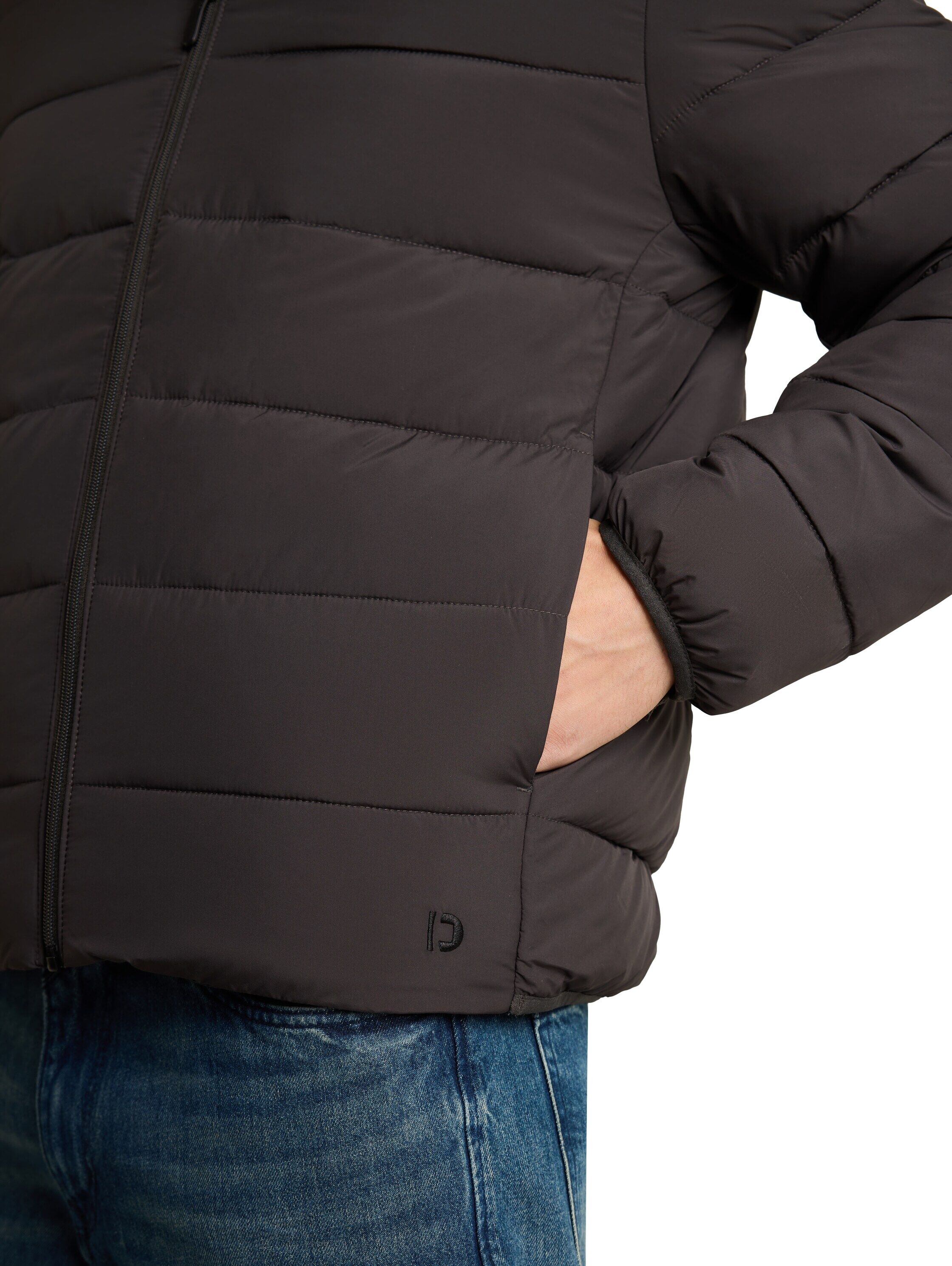 Steppjacke TOM TAILOR DENIM, Herren, Gr. XXL, schwarz (coal mine grau), Web, Obermaterial: 100% Polyester. Futter: 100% Polyester, Jacken Steppjacke, mit Reissverschluss, aus Polyester coal mine grau XXL