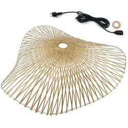 Lumisky LAIA D50CM 5M netzbetriebene Pendelleuchte Bambus Beige