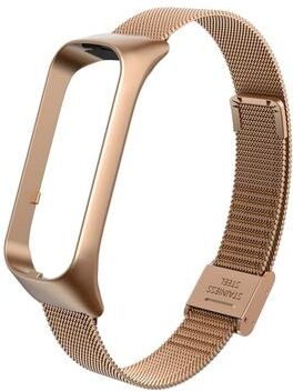 Uplift Picks Samsung Galaxy Fit2 Band Stainless Steel Smartwatch Strap Replacement Metal Wrist Band gold