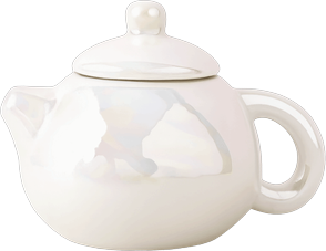 ModernMart Chinese Floral Ceramic Mini Teapot Decorative Tea Pot Ornament For Zen Home Decor white