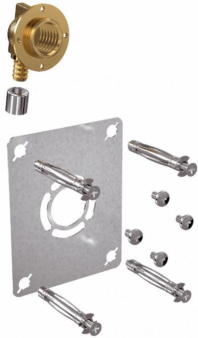 WATTS INDUSTRIES Kit de fixation de robinetterie ROBIFIX monotrou D16 F1/2-ST sur cloison à sertir WATTS 8835