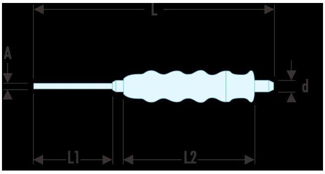 Facom Pointe à tracer avec poignée 2,5 mm (255.G2.5)