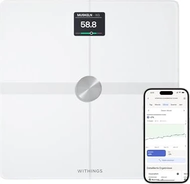 Withings Body Körperanalysewaage White, 5 - 180kg, Wi-Fi, Bluetooth