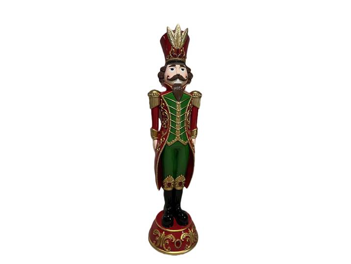 DECORATION INTERIEURE CASSE NOISETTE RESINE VERT ET ROUGE H183
