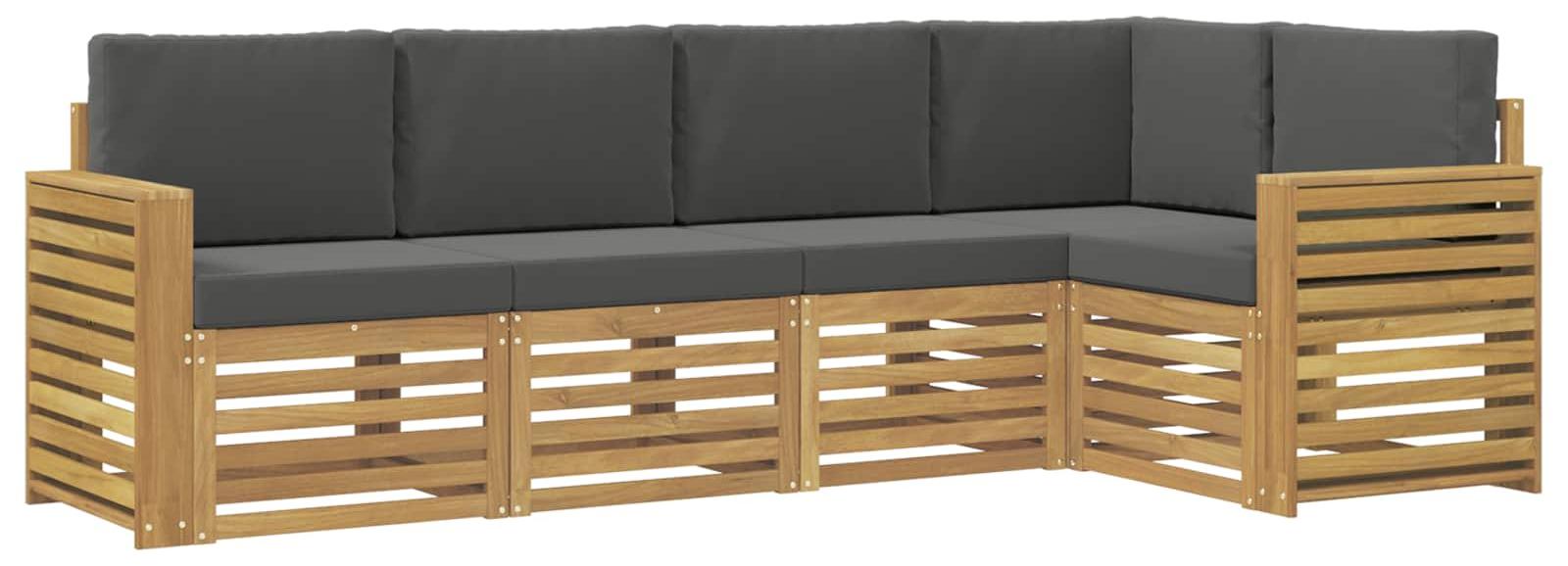 Garnitur aus 5 Outdoor-Sofas, Farbe: Weiß und Anthrazit