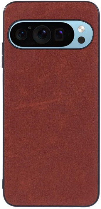 Google Pixel 10 / 10 Pro - EIDERWOOD Kunstlæderbelagt Plastik Cover - Brun